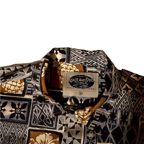 Pineapple Block Party Button Up Shirt - Picture 3 of 3